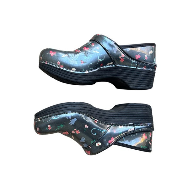 Dansko LT Pro Hero Clogs Womens Size 37 (6.5-7) Black Patent Medical Design - Picture 8 of 11
